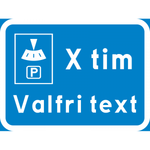 P-skiva X tim med valfri text